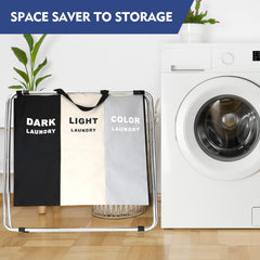 180L Large Laundry Basket, Freestanding Laundry Hamper, Collapsible Tall Clothes Hamper with Handles for Dirty Clothes Toys in the Dorm & Family Closet Storage Container and Organizer (1-Pack)