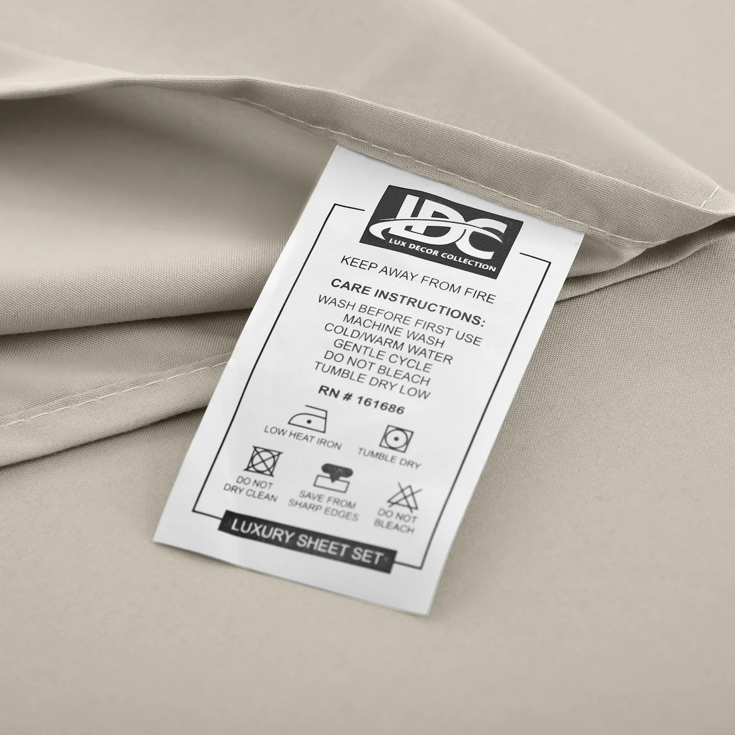 Full Size Sheet Set - Hotel Luxury 1800 Bedding Sheets & Pillowcases - Deep Pocket up to 16" Mattress Cooling Bed Sheets, Taupe