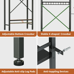 over the Toilet Storage, 4-Tier Freestanding Bathroom Shelf, above Toilet Space Saver Rack, Black