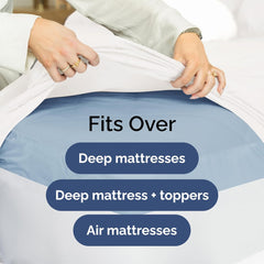 Extra Deep Pocket Cal King Sheets - 4 Piece Breathable Cooling Bed Sheets - Hote
