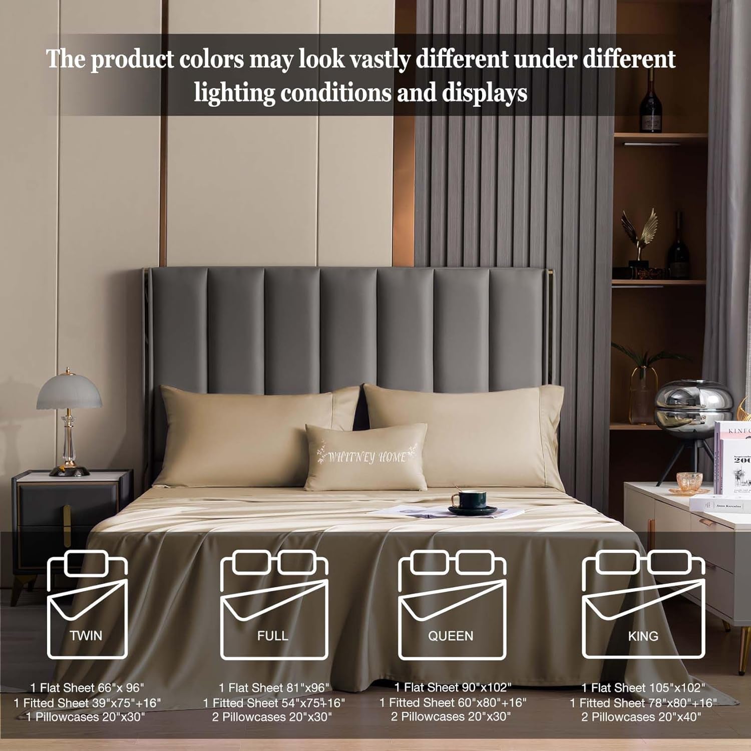 Queen Size Sheet Set - Rayon Derived from Bamboo, Luxury Cooling Bed Sheets, 16" Extra Deep Pocket, Soft & Breathable Hotel Bedding Sheets and Pillowcases Sets