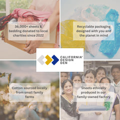 XL Twin Sheets Blue Set- 100% Cotton Bed Sheets Set, Soft Cooling Sheets, Adult/Teen 3 Piece Bedding Sheets and Pillowcase Set - Blue Hydrangea Bedding