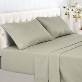 Twin Size Sheet Set - Hotel Luxury 1800 Bedding Sheets & Pillowcases - Deep Pocket up to 16" Mattress Cooling Bed Sheets, Taupe