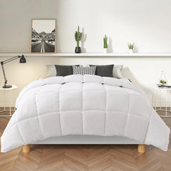 King Size Comforter, White down Alternative Comforters, Fluffy and Soft Bedding for All Seasons, Machine Washable