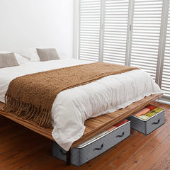 4 Pack under Bed Storage Bags with Reinforced Handles,75L Visible Underbed Storage,Breathable Non-Woven Closet Storage for Blanket, Pillows, Comforters and Quilts