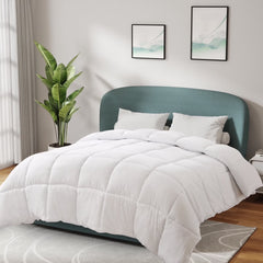 King Size Comforter, White down Alternative Comforters, Fluffy and Soft Bedding for All Seasons, Machine Washable