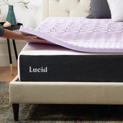 Lucid 2 Inch Mattress Topper Twin XL – Memory Foam Mattress Topper Twin XL –
