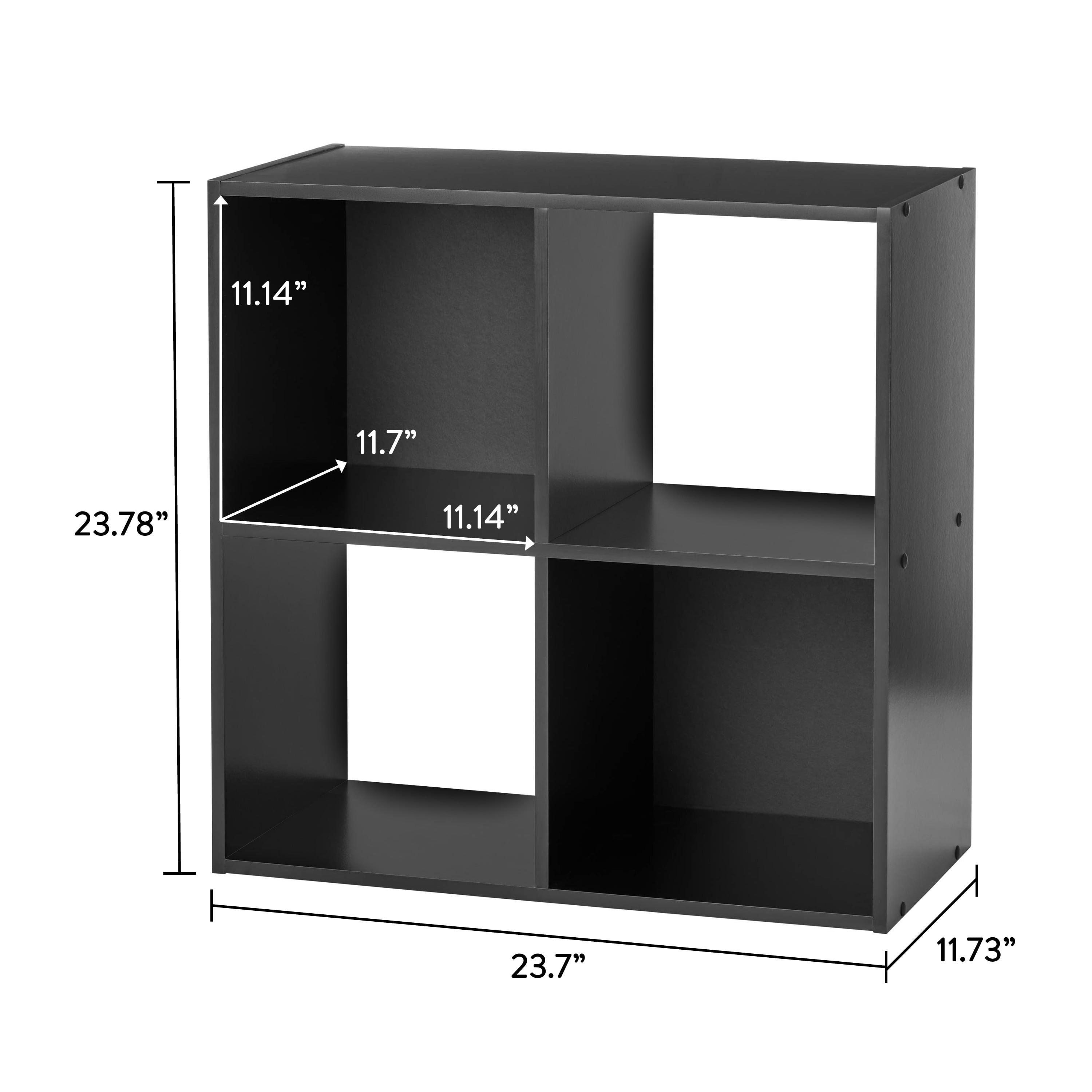4 Cube Storage Organizer, Black
