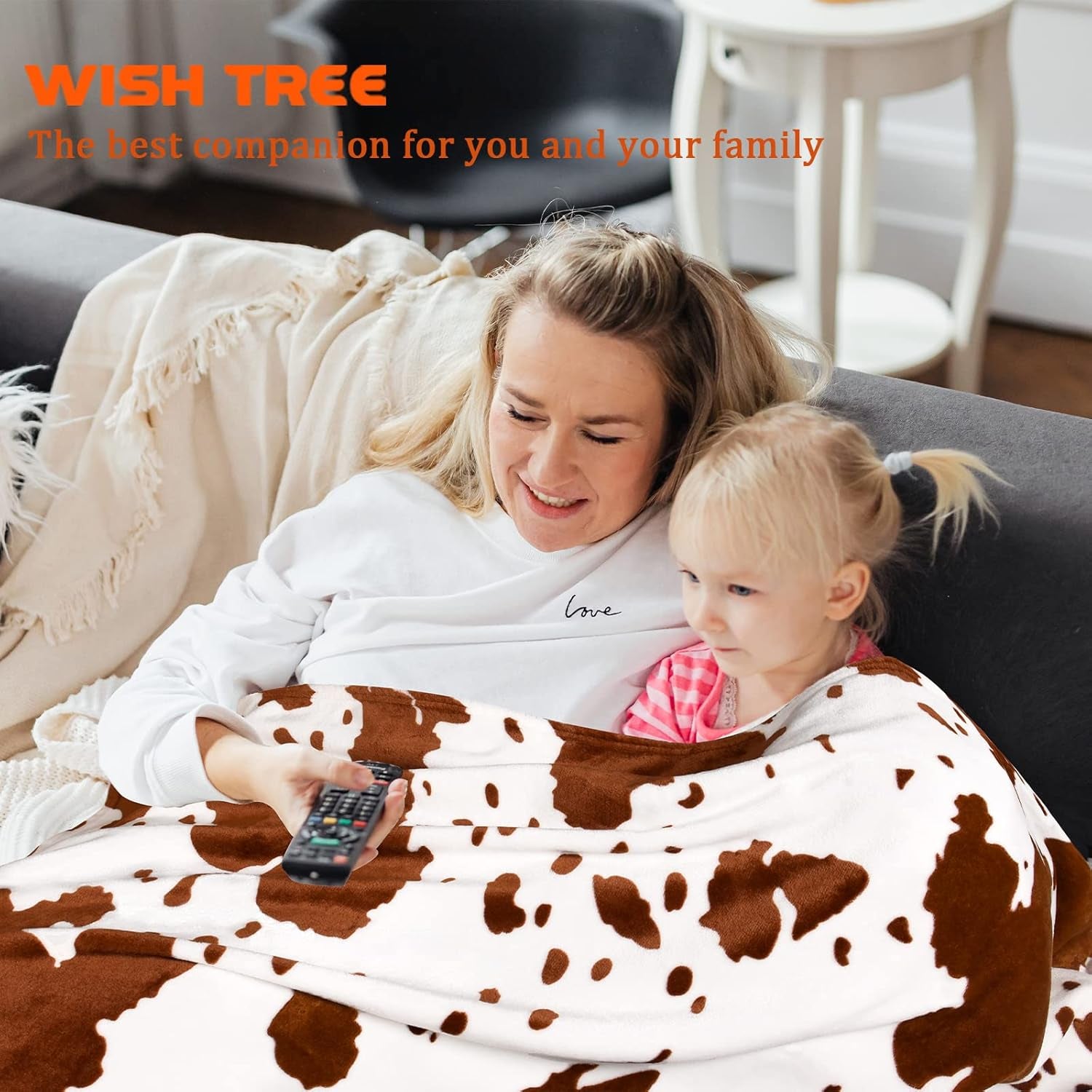 Glow in the Dark Blanket for Kids Toddler Boys Girls (Cow-B, 50X60 Inches)