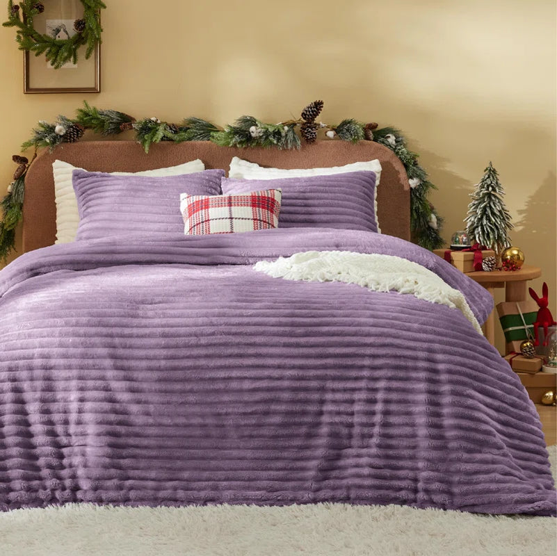 Best Seller  Super Soft Faux Fur Fluffy Comforter Set, 299GSM