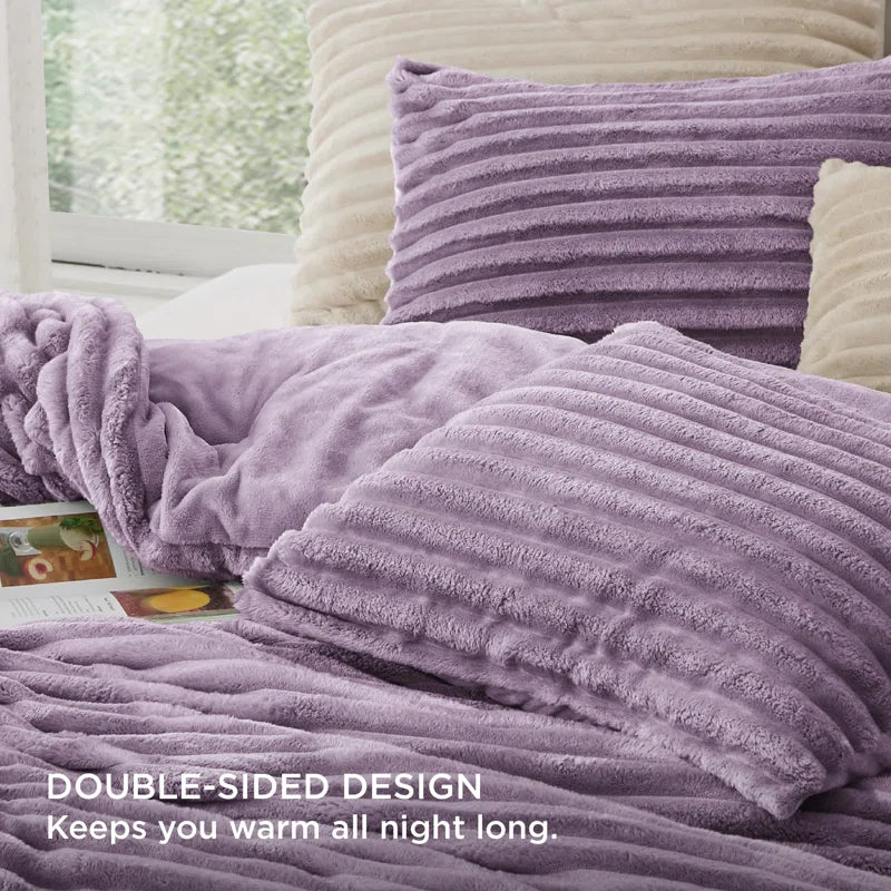 Best Seller  Super Soft Faux Fur Fluffy Comforter Set, 299GSM