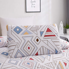 White Soft Bedding Duvet Cover Set Queen Lightweight Soft Full Comforter Cover 90"X90"With 2 Pillow Shams Hotel Quality Geometry Bedding Set