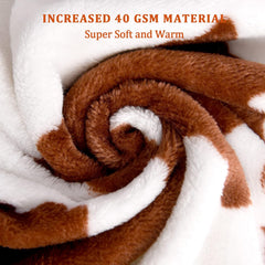 Glow in the Dark Blanket for Kids Toddler Boys Girls (Cow-B, 50X60 Inches)