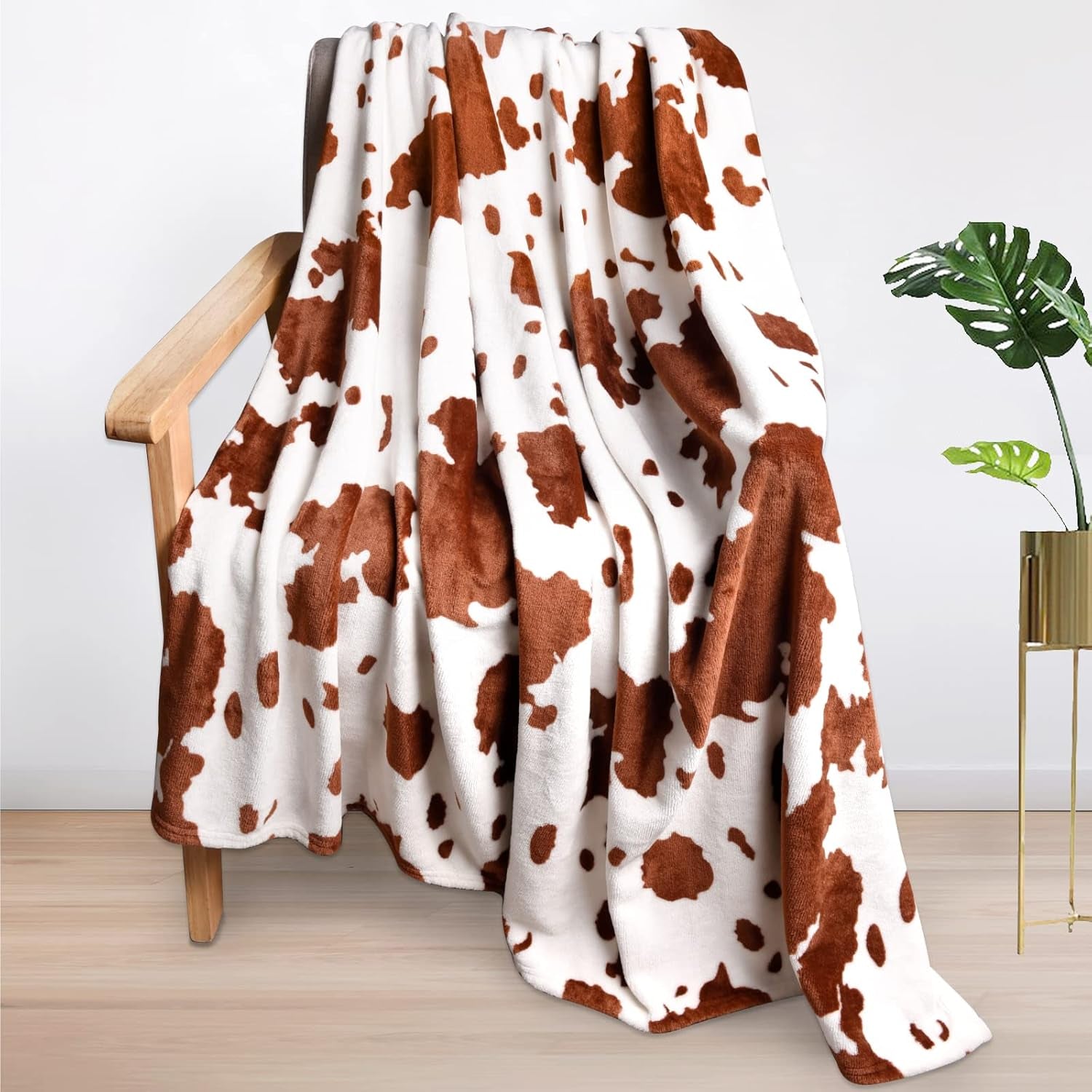 Glow in the Dark Blanket for Kids Toddler Boys Girls (Cow-B, 50X60 Inches)