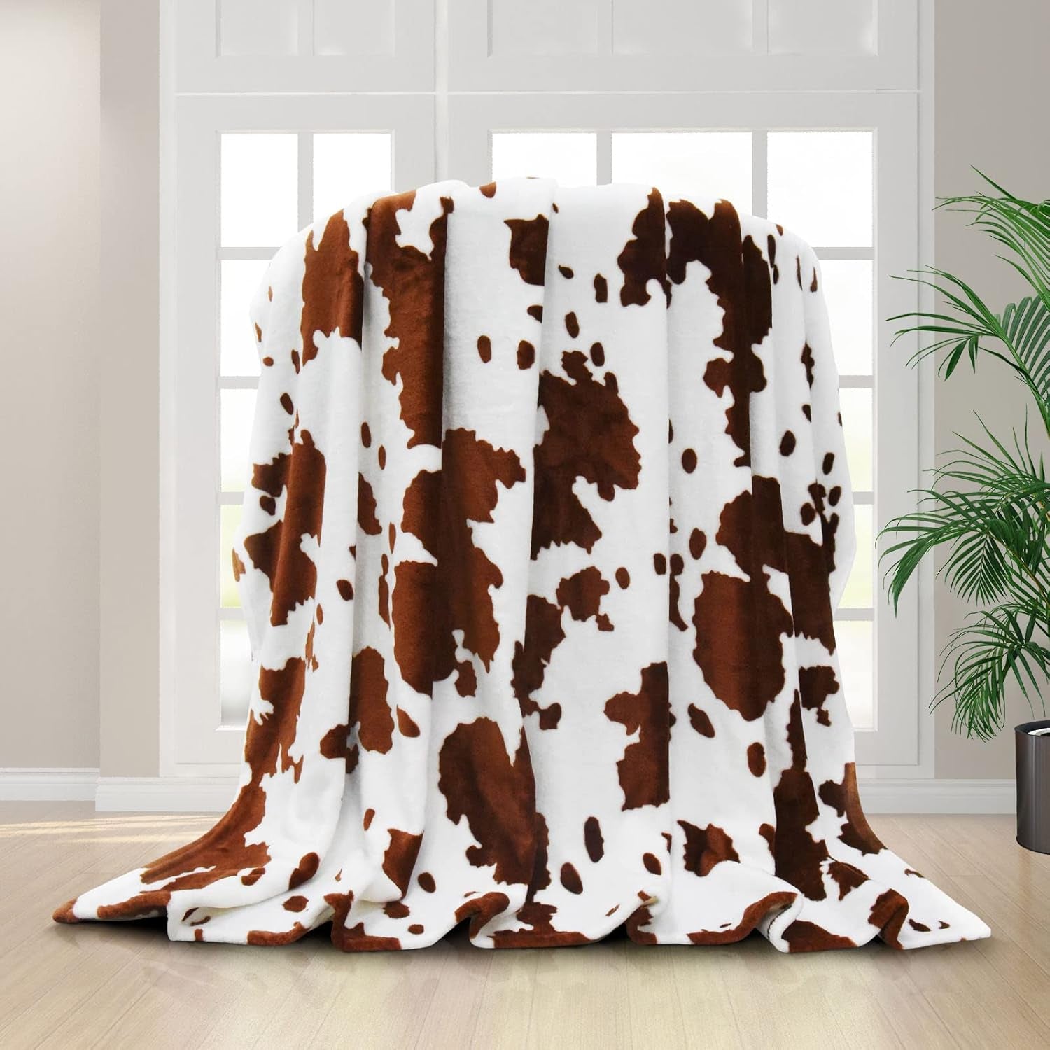 Glow in the Dark Blanket for Kids Toddler Boys Girls (Cow-B, 50X60 Inches)
