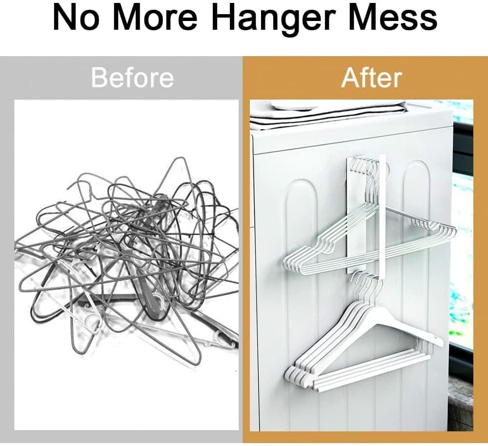 Magnetic Hanger Organizer for Washing Machine & Closet Laundry Room,Hanger Storage Rack Stacker