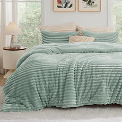 Best Seller  Super Soft Faux Fur Fluffy Comforter Set, 299GSM