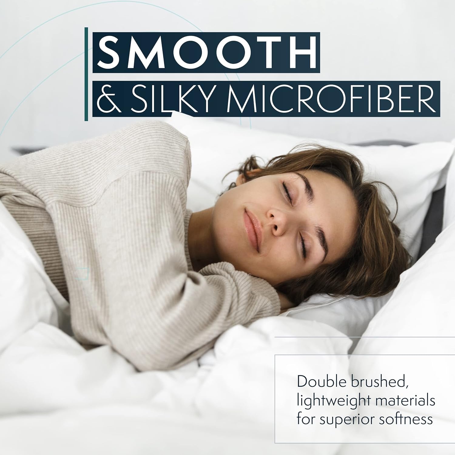 Bed Sheets Set Queen with 2 Pillowcases, Hotel Luxury Platinum 1800 Series Brushed Microfiber Deep Pocket Fitted Sheet, Fade Resistant Ultra Soft 4 Pcs Bedding for Hot Sleepers, Sage