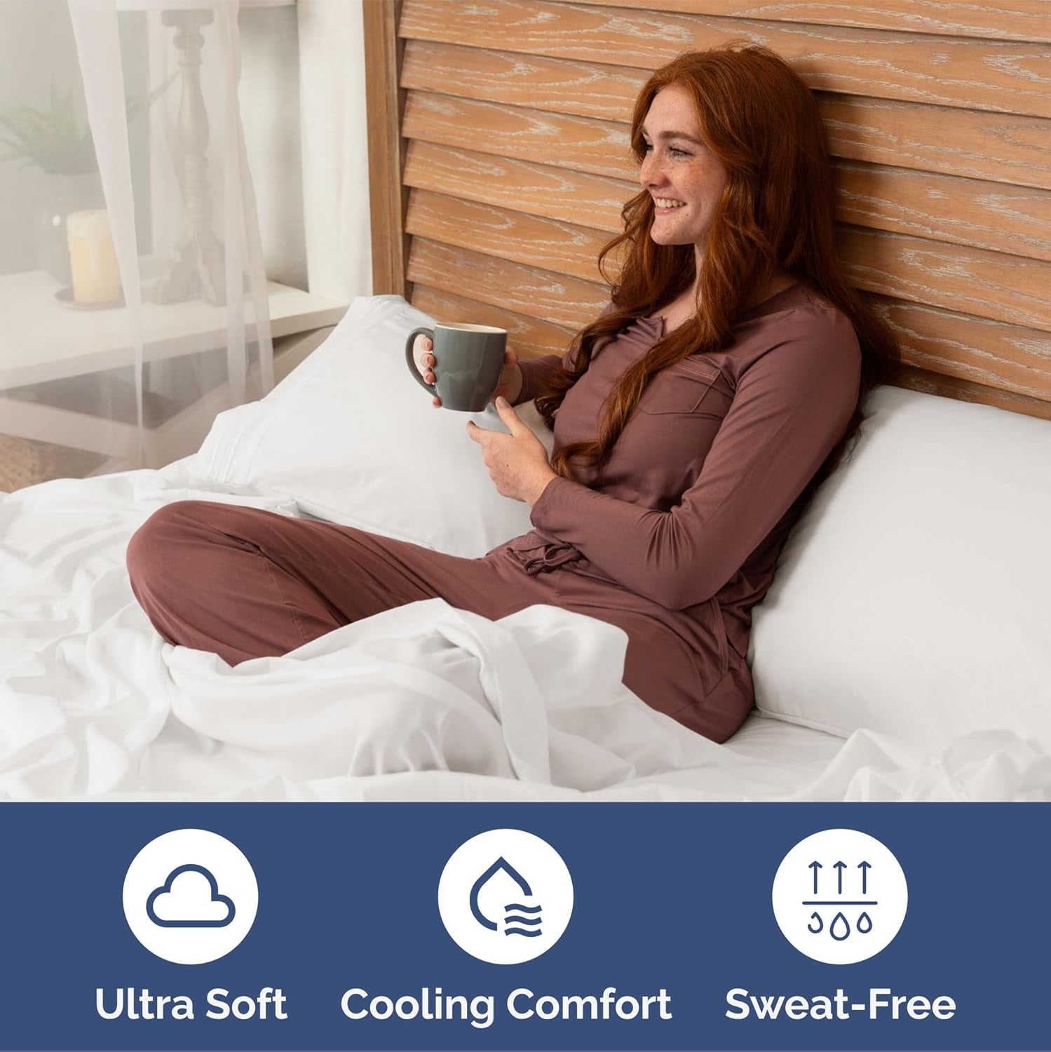 Extra Deep Pocket Cal King Sheets - 4 Piece Breathable Cooling Bed Sheets - Hote