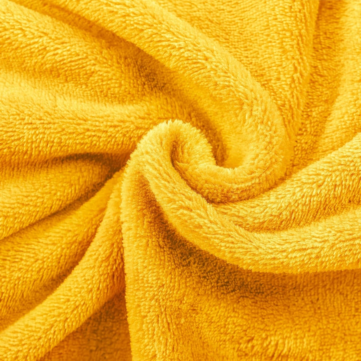 Flannel Fleece Blanket Throw Size Yellow Throw Blanket for Couch, Extra Soft Double Side Fuzzy Plush Fall Blanket, Fluffy Cozy Blanket for Adults Kids or Pet (Lightweight,Non Shedding)