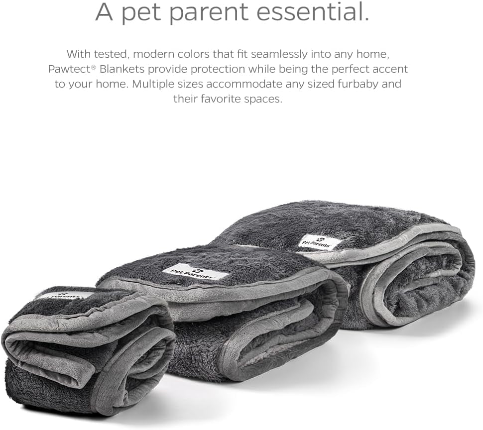 Pawtect Premium Waterproof Cat & Dog Blanket with Wickquick & Sherpup Technology, Puppy & Cat Blanket, Slate 32X40